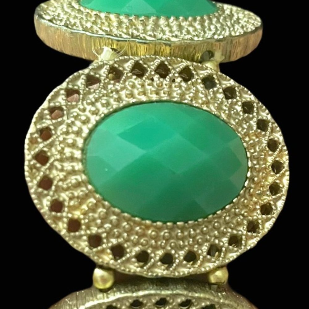 Gold and Green Bracelet